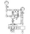 Model A-2 Pilot Operated Pressure Regulating Valve, Angle Style, Galvanized Trim